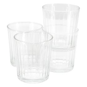 Gibson Home Moonstone 4 Piece 13.5 Ounce Double Old-Fashioned Glass Set