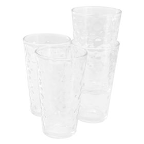 Gibson Home 4 Piece 16 Ounce Bubble Glass Tumbler Set