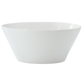 Gibson Home Great Essentials 9.4 Inch Round Fine Ceramic Meal Bowl in White