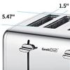 Toaster 4 Slice, Geek Chef Stainless Steel Extra-Wide Slot Toaster with Dual Control Panels of Bagel/Defrost/Cancel Function, 6 Toasting Bread Shade S