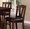 Dining Table 6x High Chairs 7pcs Counter Height Dining Set Walnut Finish Dining Room Furniture Transitional Style