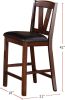 Dining Table 6x High Chairs 7pcs Counter Height Dining Set Walnut Finish Dining Room Furniture Transitional Style