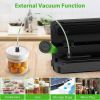 KOIOS Vacuum Sealer Machine, 86Kpa Automatic Vacuum Air food sealer/Built-in Cutter Starter Kit, Dry & Moist Food Preservation Modes, Pulse Function,