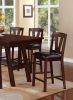 Dining Table 6x High Chairs 7pcs Counter Height Dining Set Walnut Finish Dining Room Furniture Transitional Style