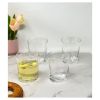 Oval Halo Tritan Glasses Drinking Set of 4 DOF (12oz), Plastic Drinking Glasses, BPA Free Cocktail Glasses, Drinkware Set, Plastic Water Tumblers