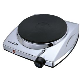 Brentwood Electric 1000W Single Hotplate in Chrome