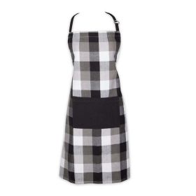 Household Using Tri Color Check Chef Apron (Color: As pic show, Type: Style B)