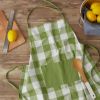 Household Using Tri Color Check Chef Apron