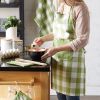 Household Using Tri Color Check Chef Apron