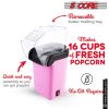 5 Core Popcorn Machine 16 Cup Capacity Hot Air Popper Mini Portable Tabletop Electric Pop Corn Maker Maquina Para Hacer Palomitas De Maiz For Home Mov