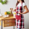 Household Using Tri Color Check Chef Apron